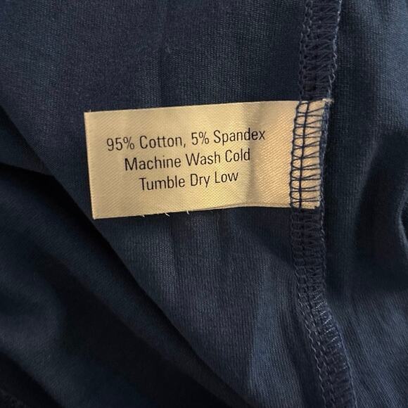 Elegantees Size M Stretch Jersey Cardigan Open Front Blue Drapey - Picture 4 of 4